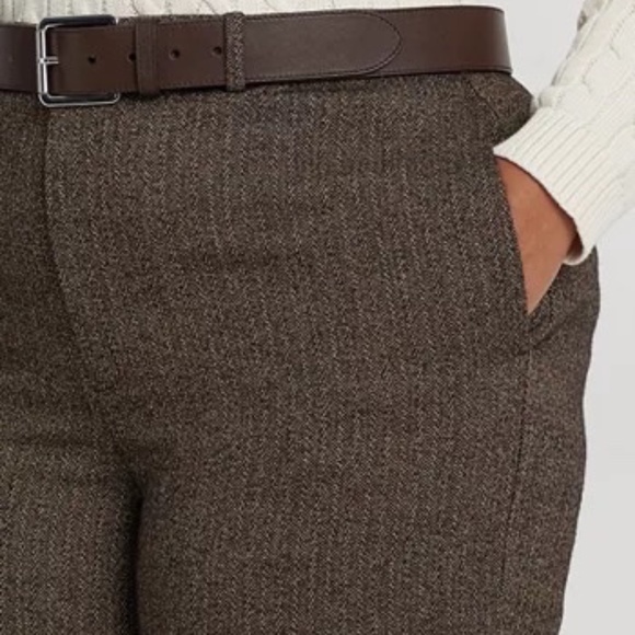 NWT Ralph Lauren black label Plus-Size Herringbone Wide-Leg Pant sz16 $195 - Picture 3 of 6